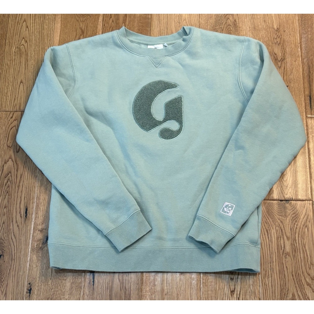 Glossier Boston Crewneck Sweatshirt Isabella Green/Mint Sz Small